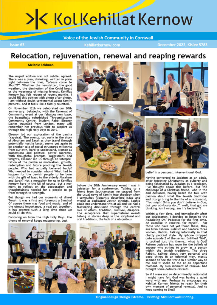 Kol Kehillat Kernow - 63 - December 2022